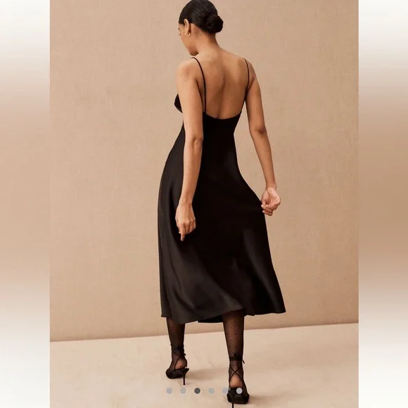 NWT Anthropologie BHLDN Leti Dress in Black Sz 2 - Picture 3 of 16